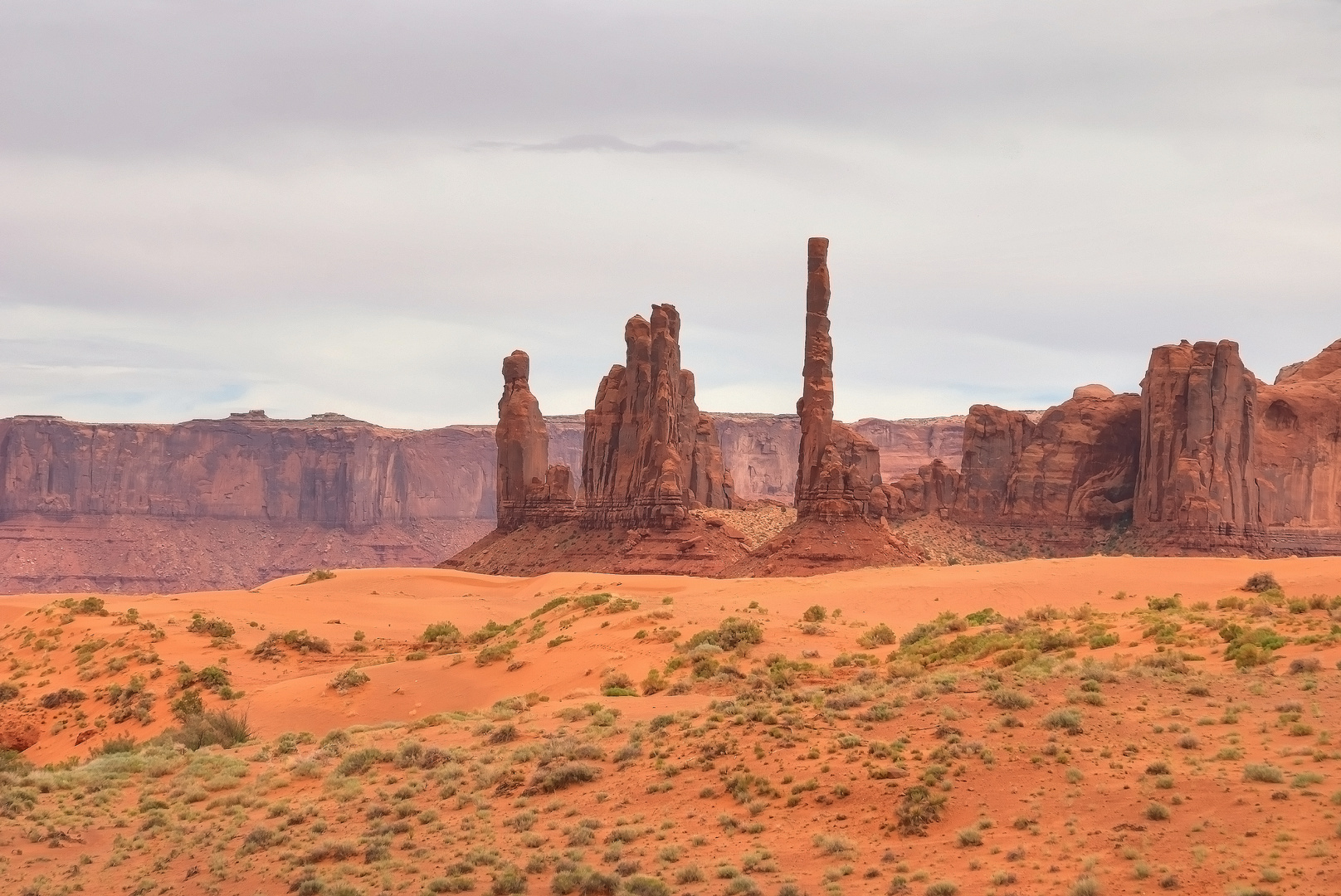 Totem Pole formation in Monument Valley Navajo Tribal Park