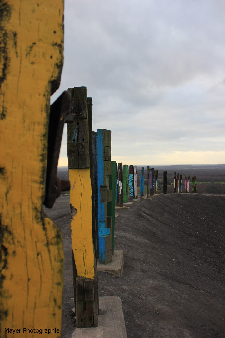 Totems auf der Halde Haniel, Bottrop.