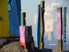 Totems auf der Halde Haniel 