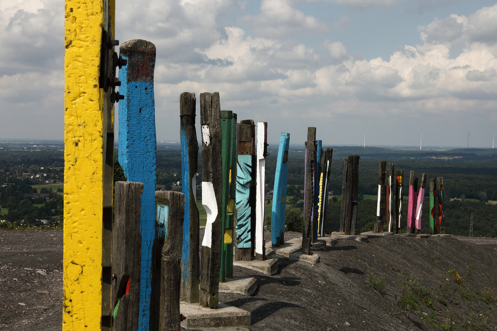 Totems auf der Halde Haniel in Bottrop