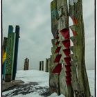 Totems im Schnee