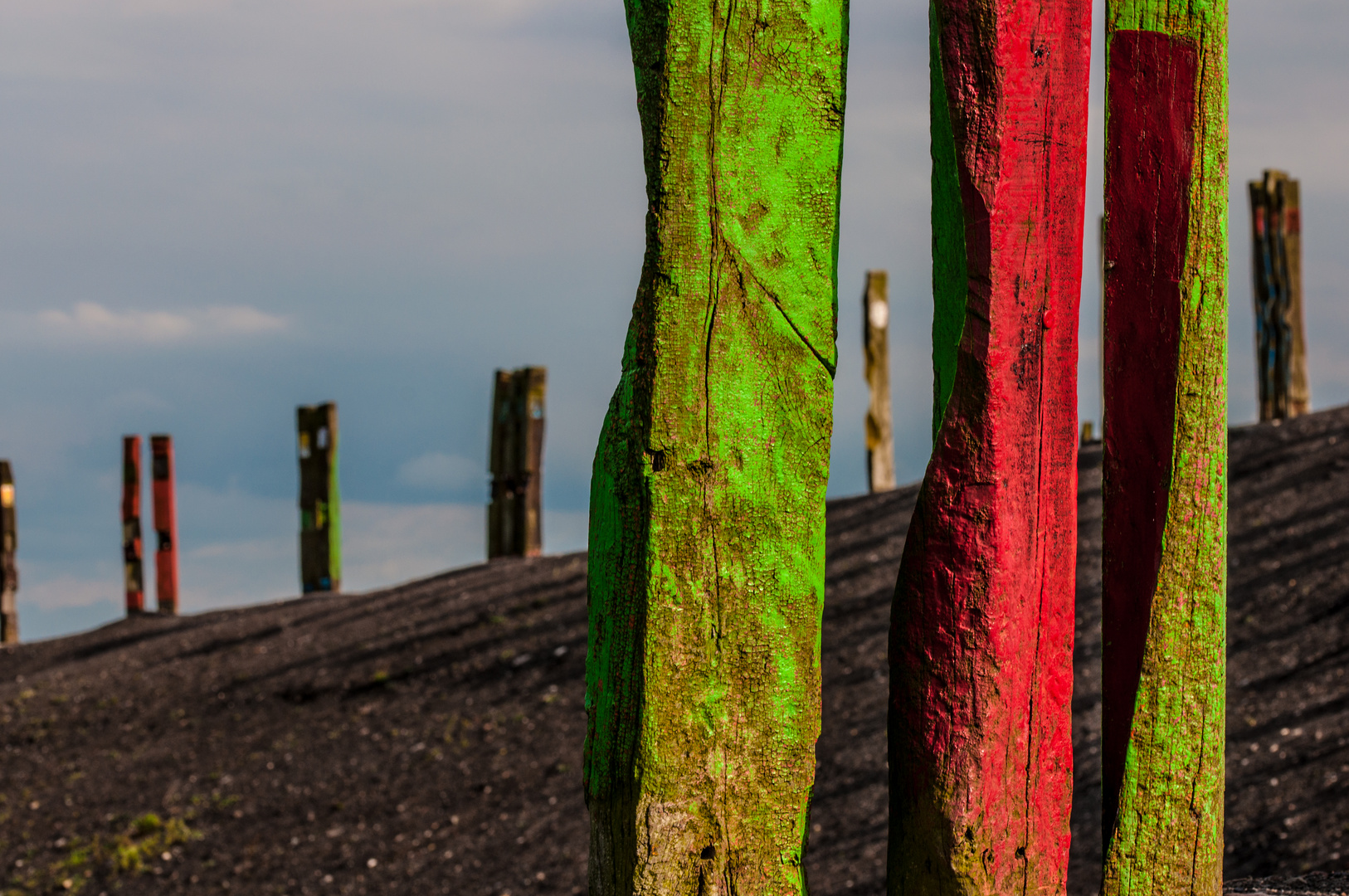 Totems von Augustín Ibarrola