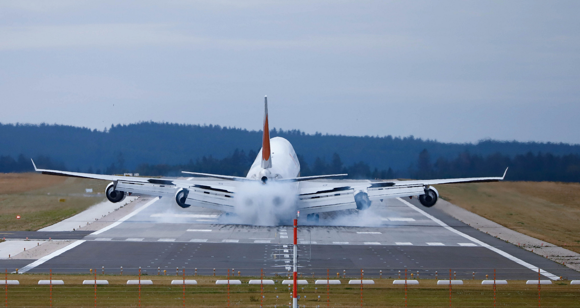 Touch down auf dem Hahn.