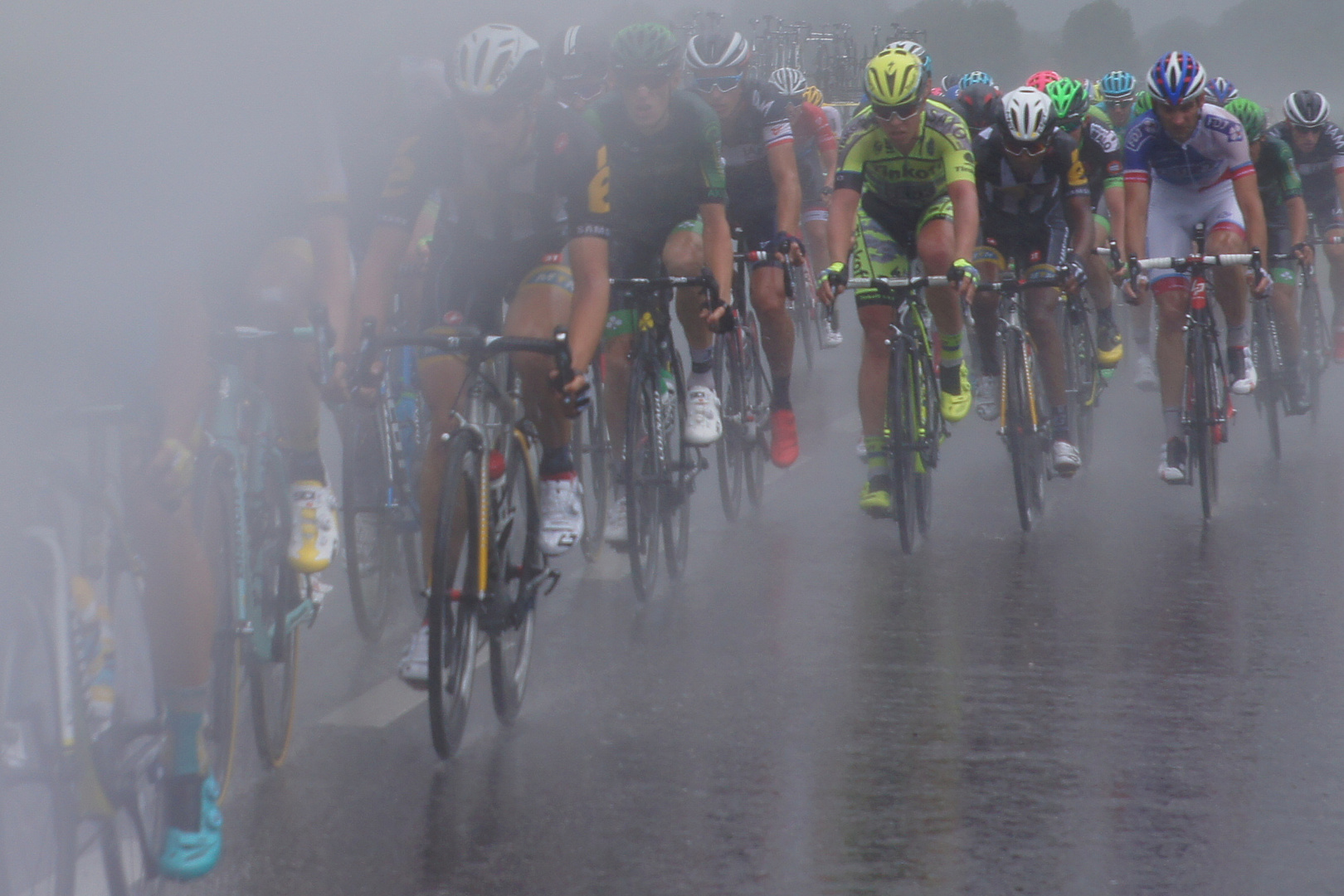 Tour de France mit Regen