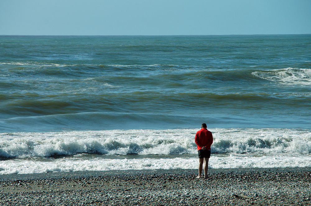 ..Tourist am Strand..