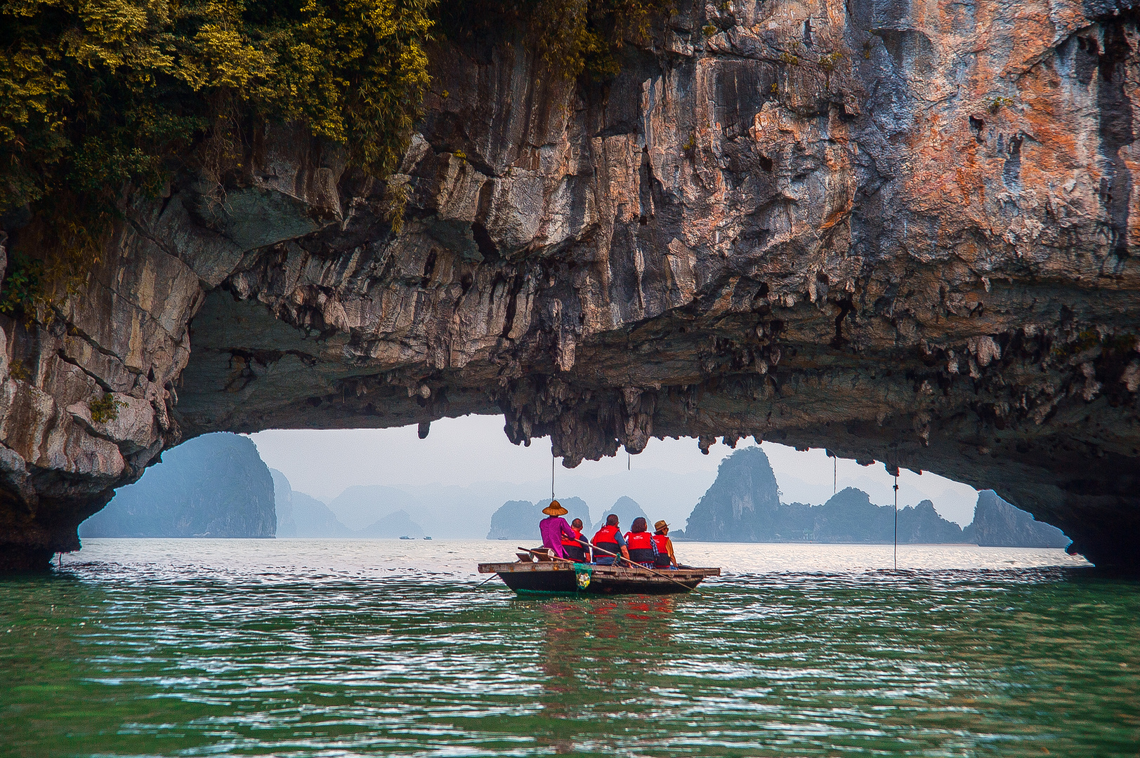 Tourist tour in small boat