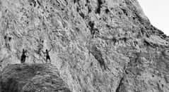 Touristen am Strand von Porto Katsiki