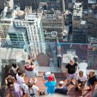 Touristen auf dem Rockefeller Center in New York