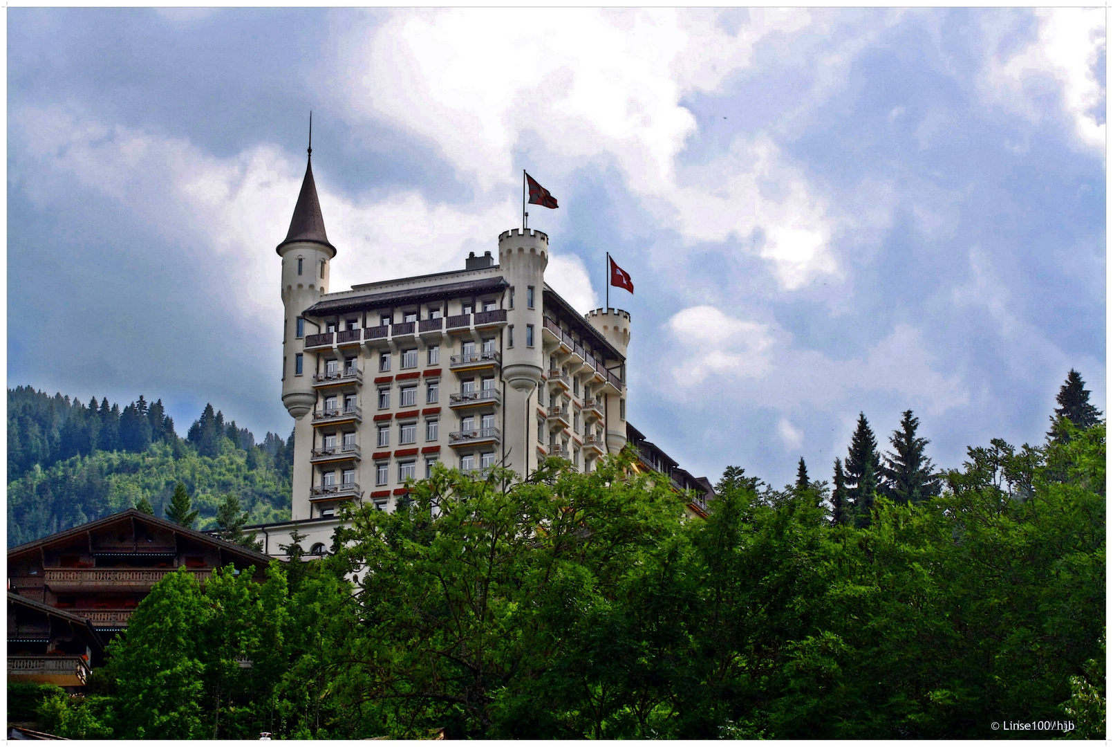 Touristen HochBURG Palace-Hotel Gstaad