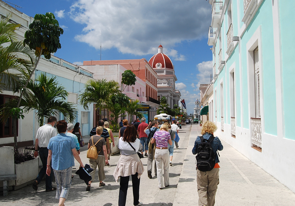 Touristen im Zentrum