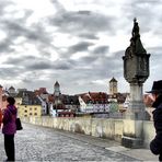 Touristen in Regensburg