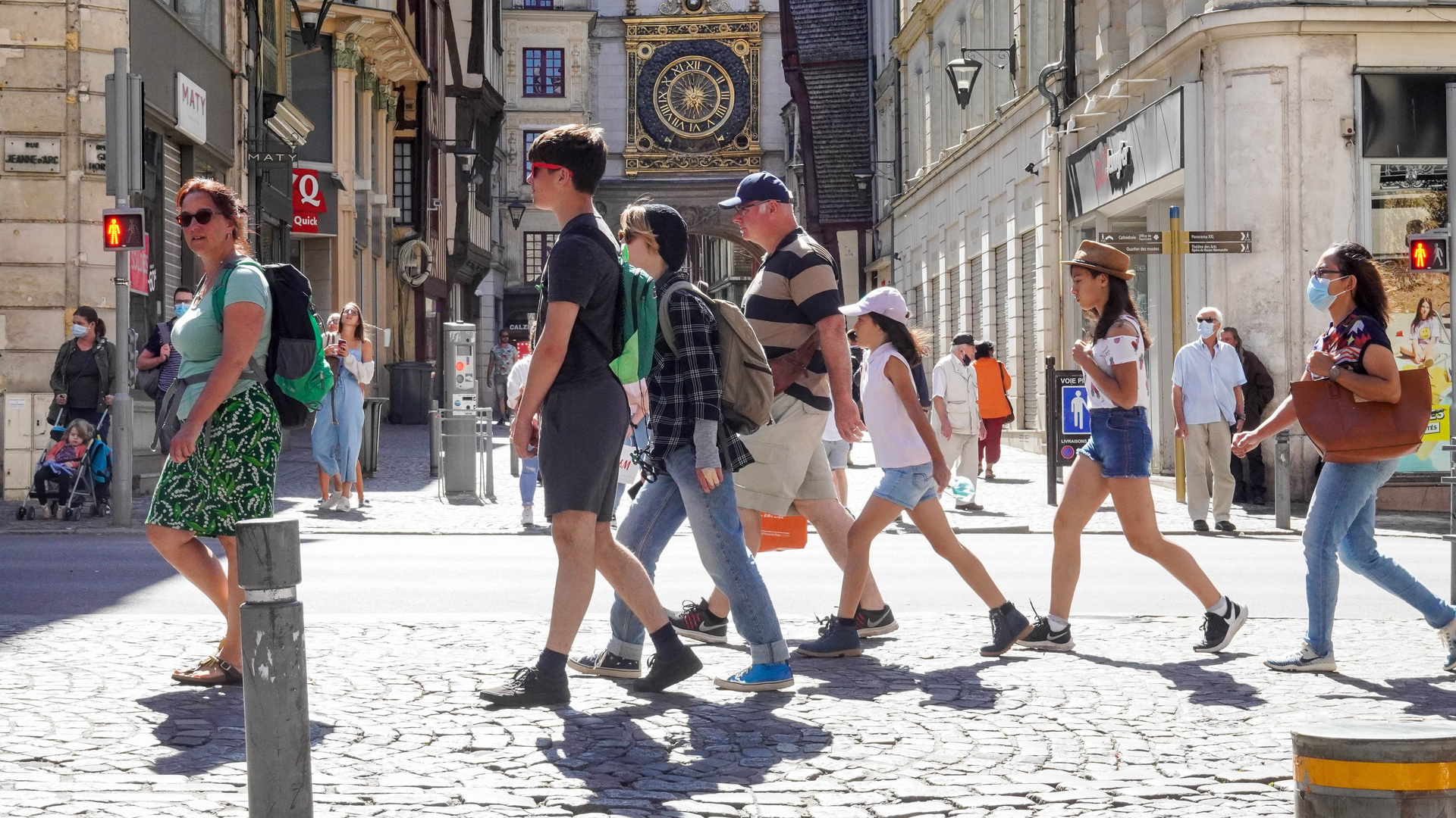 Touristen in Rouen