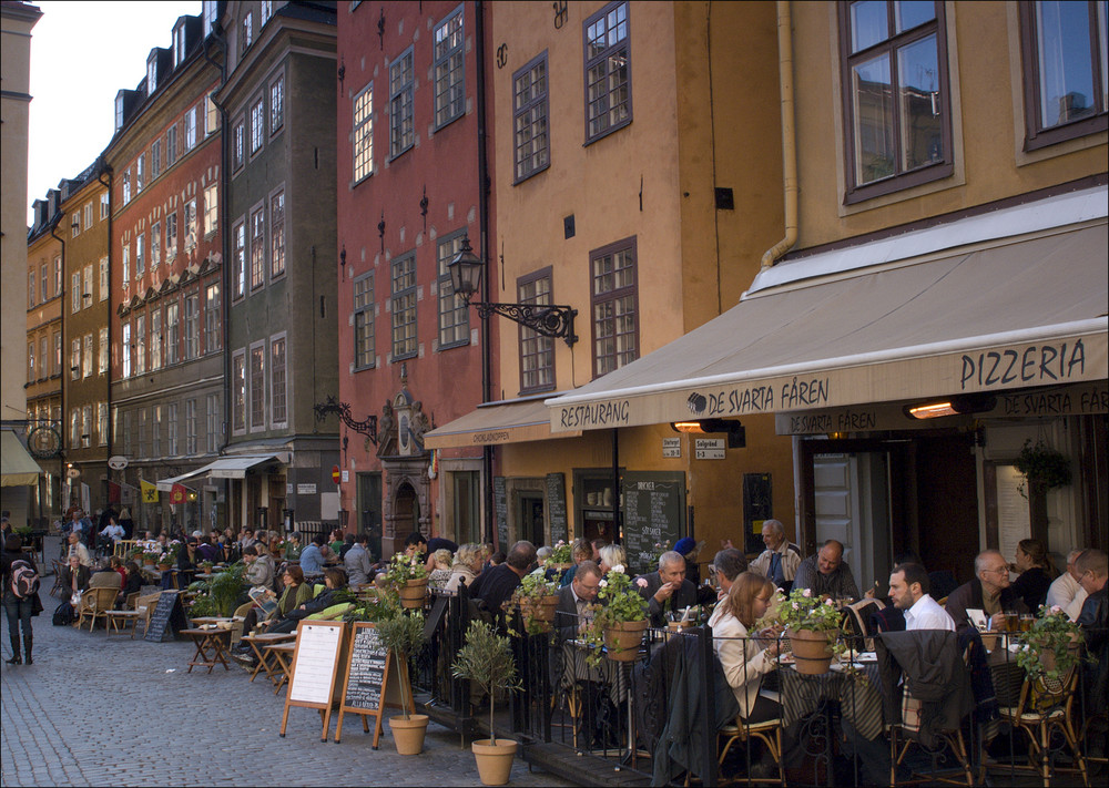 Touristen und Plätze