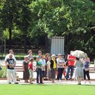 Touristengruppe in Warschau