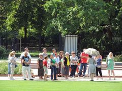 Touristengruppe in Warschau