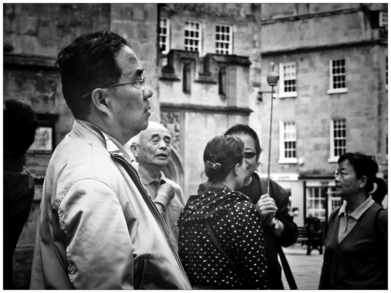 Touristes dans les rues de Bath (UK) 