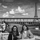 Touristes sur le bateau mouche