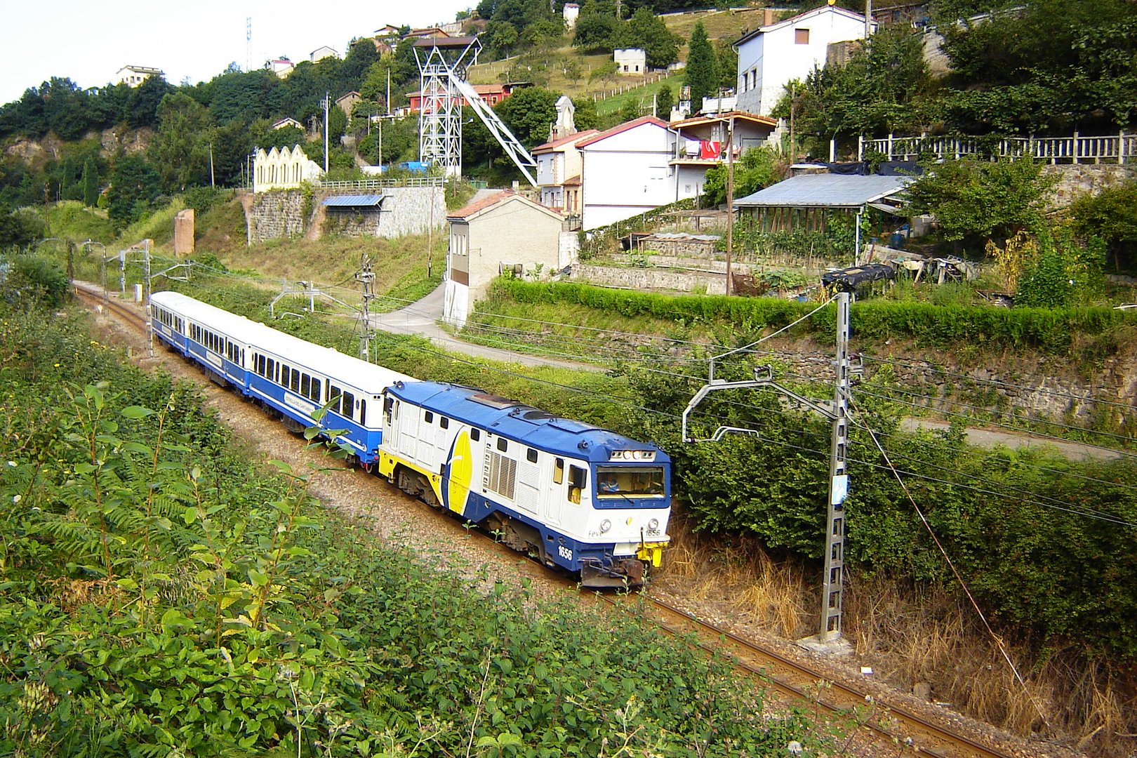 Touristic train in Asturias - Northern Spain. August 2010.