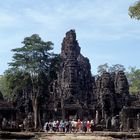 Tourists in Bayon, Angkor