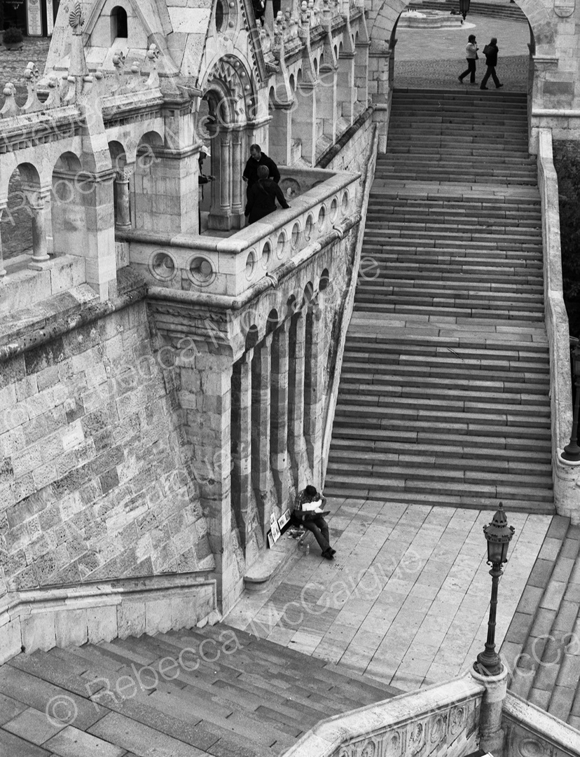 Tourists in Budapest