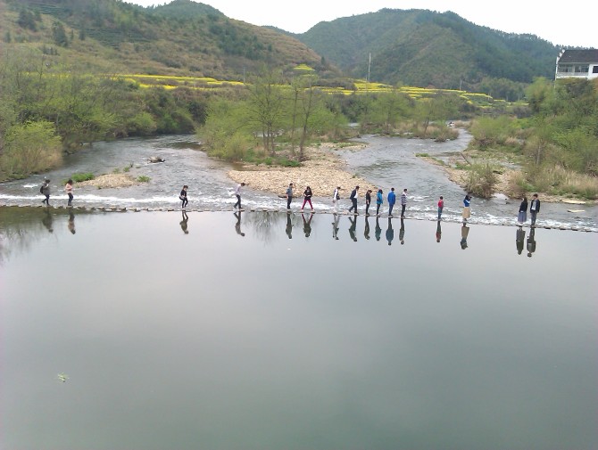 Tourists in the water