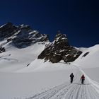Towards the Sphinx on the Jungfrauch glacier