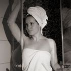 towel-wrapped