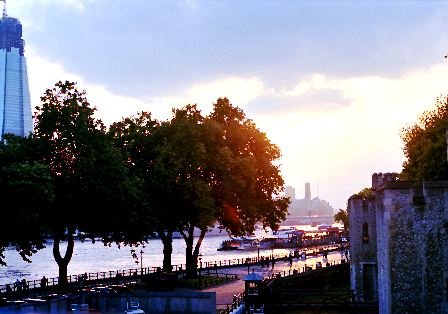 Tower and Thames and Dusk