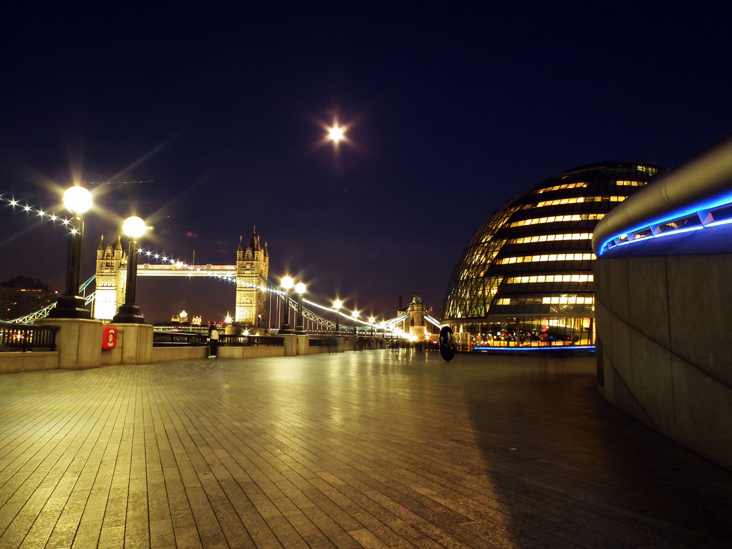 Tower Bridge and a full moon