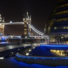 Tower Bridge + City Hall - artificial lighting