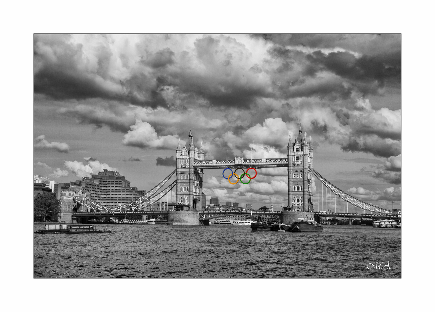 Tower Bridge ganz olympisch