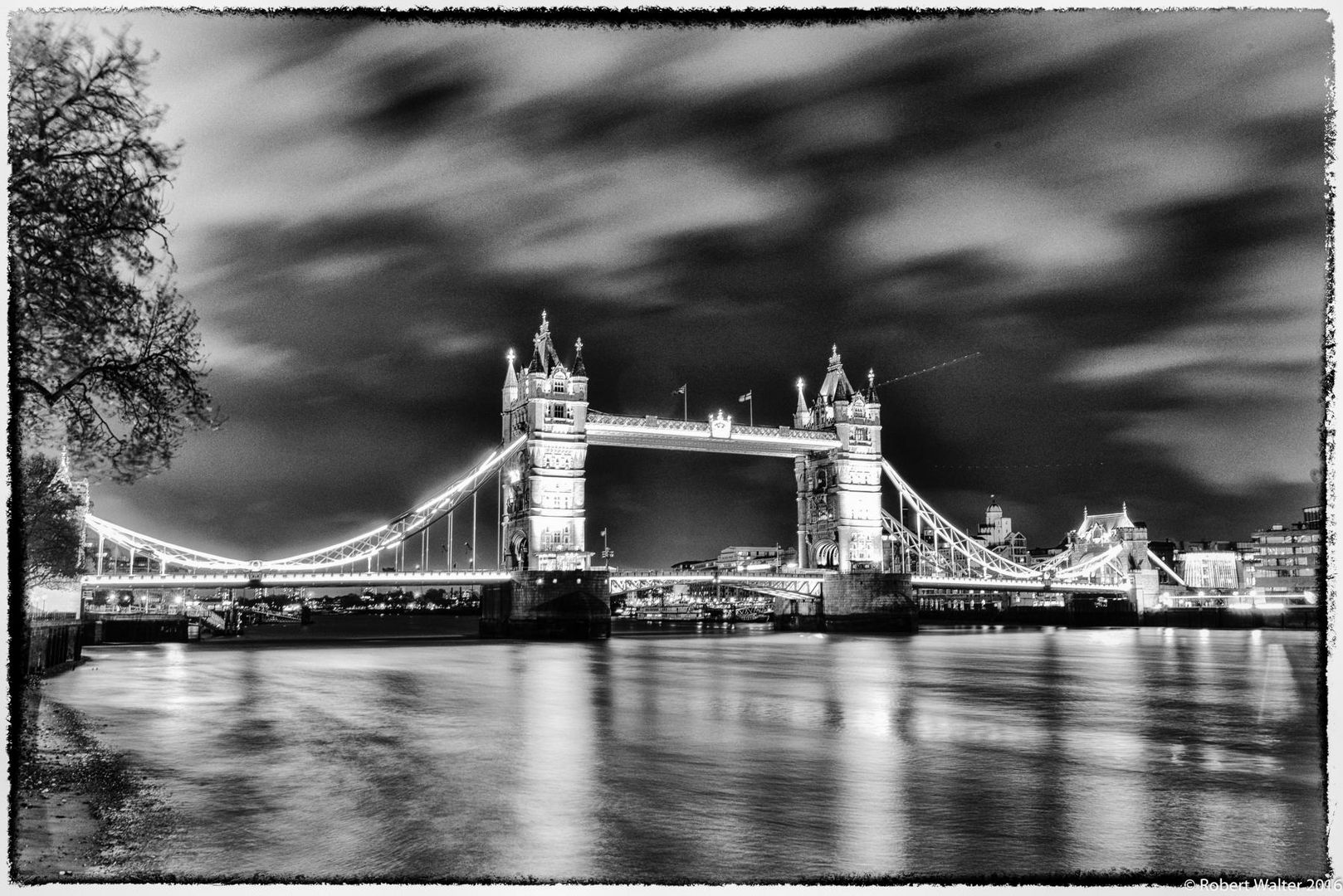 Tower Bridge in b/w