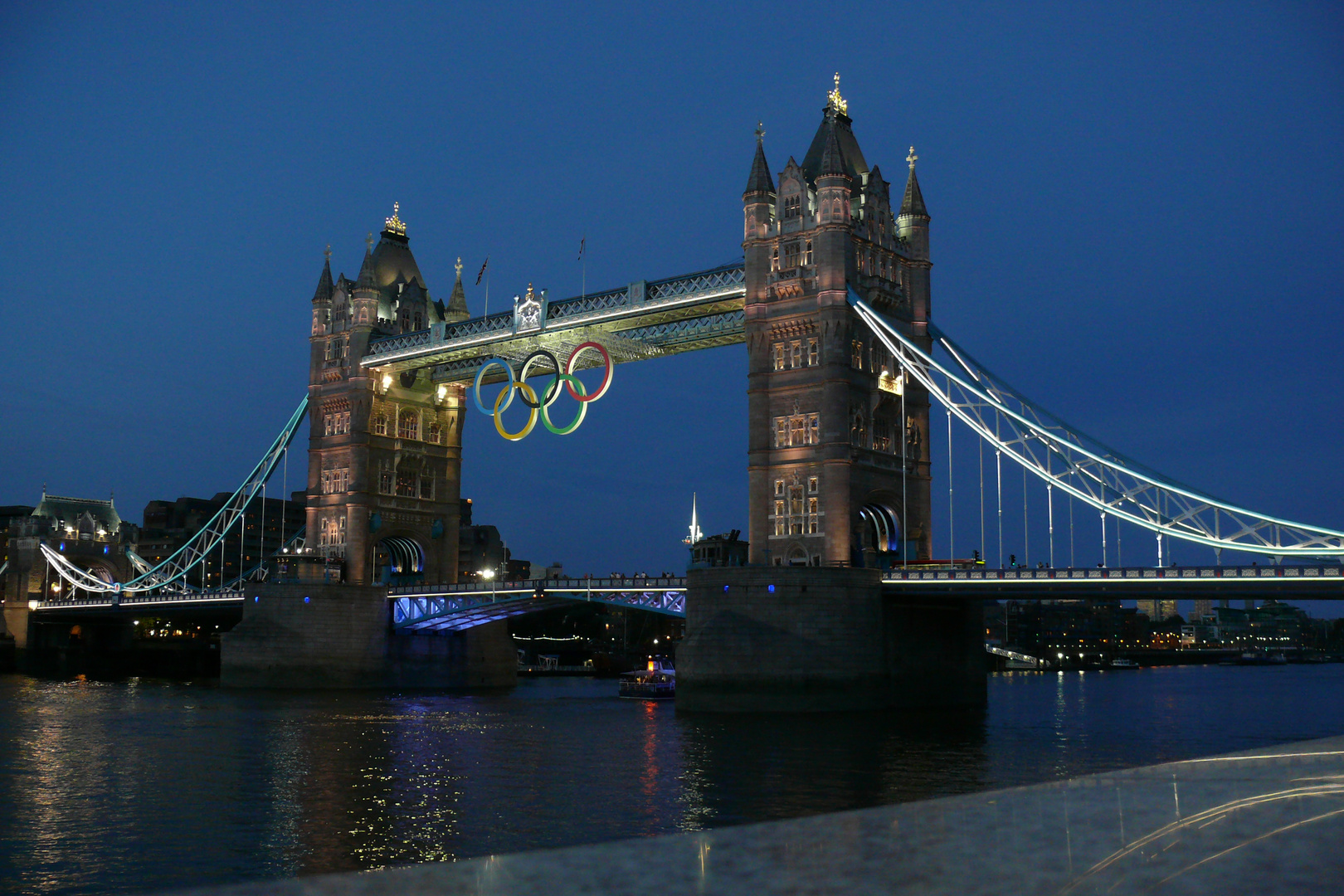 Tower Bridge in London während der olympischen Spiele