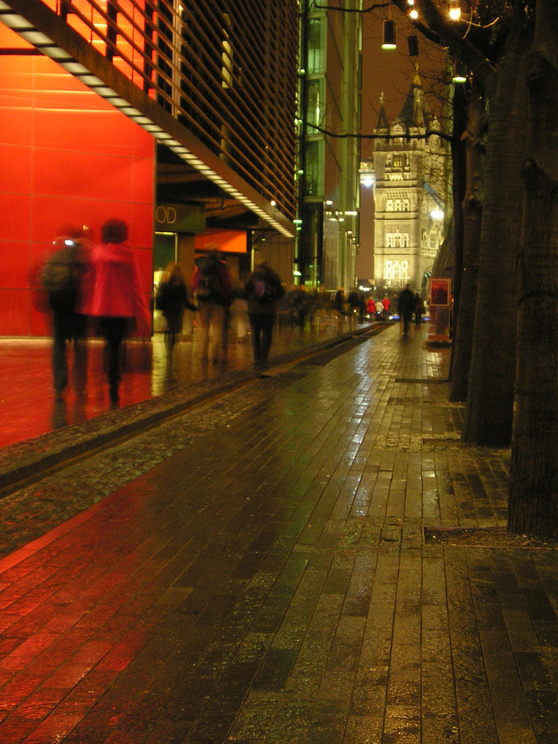 Tower Bridge in red