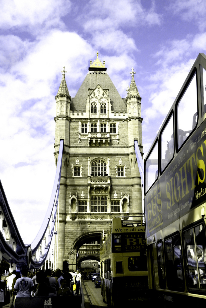 Tower Bridge on a busy day