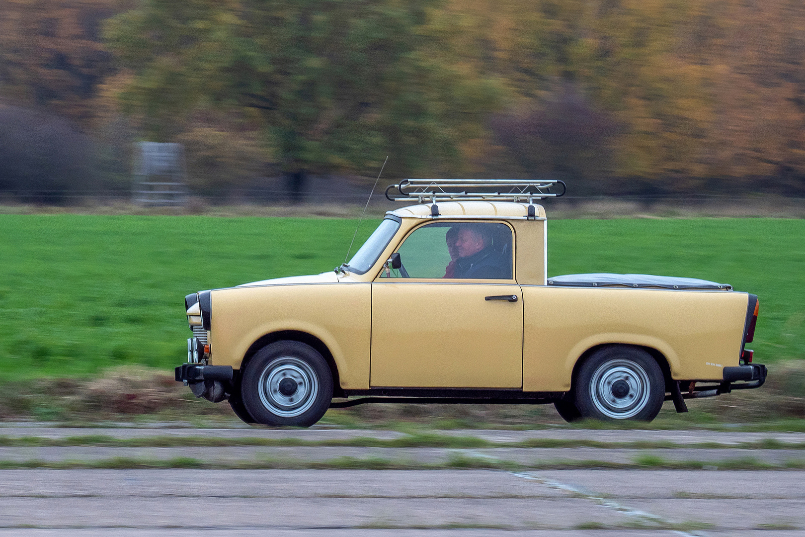 Trabant auf der Piste