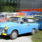 Trabant Treffen in Aarau 2012 - 3D Intertlaced Bild an einem Polfilter Monitor oder 3D TV anschauen.