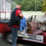 Trabant Treffen in Aarau 2012 - 3D Intertlaced Bild an einem Polfilter Monitor oder 3D TV anschauen.