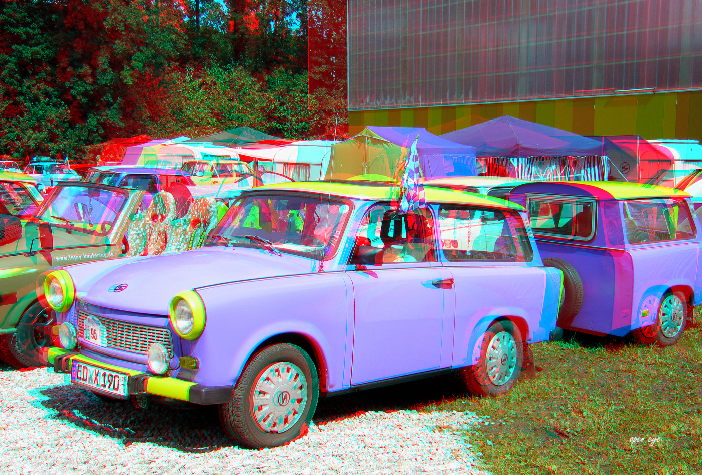 Trabant Treffen in Aarau 2012 - Anaglyphen