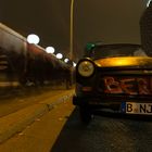 Trabi an Lichtgrenze