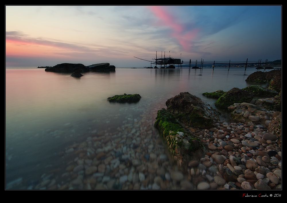 Trabocco all'aurora