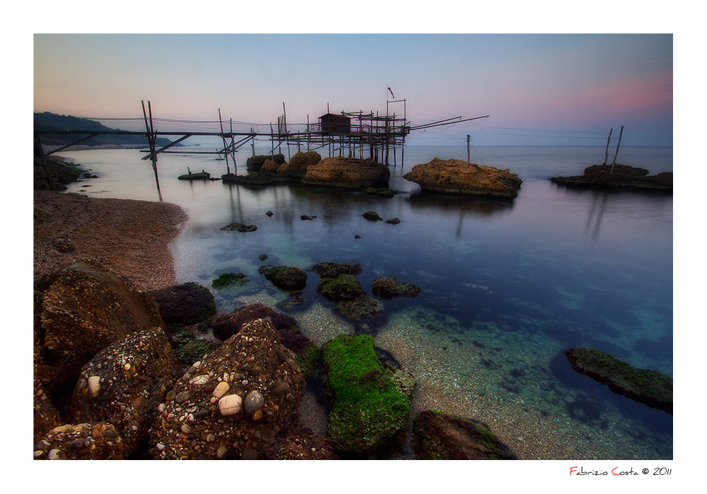 Trabocco all'imbrunire