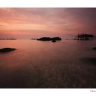 Trabocco, mare e cielo infuocati