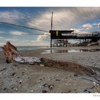 Trabocco visto da un tronco