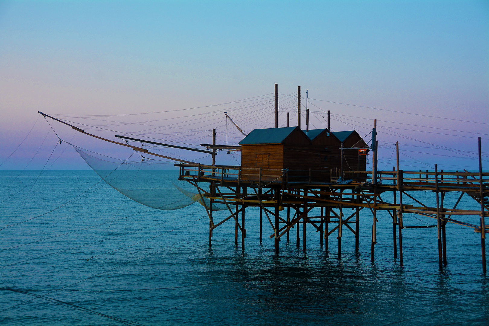 Trabucco al tramonto