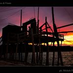 Trabucco di Vieste al tramonto