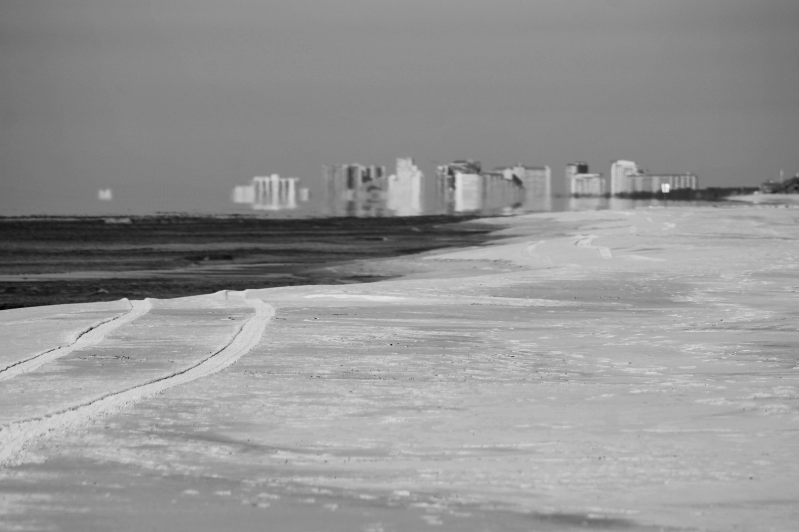 ...tracks on the beach