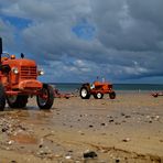 Tracteurs sur la plage