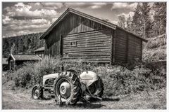 Tractor at the Mountain Farm by Tony