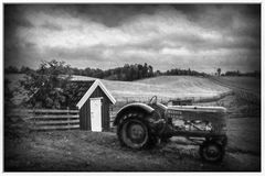 Tractor by the Shed by Tony